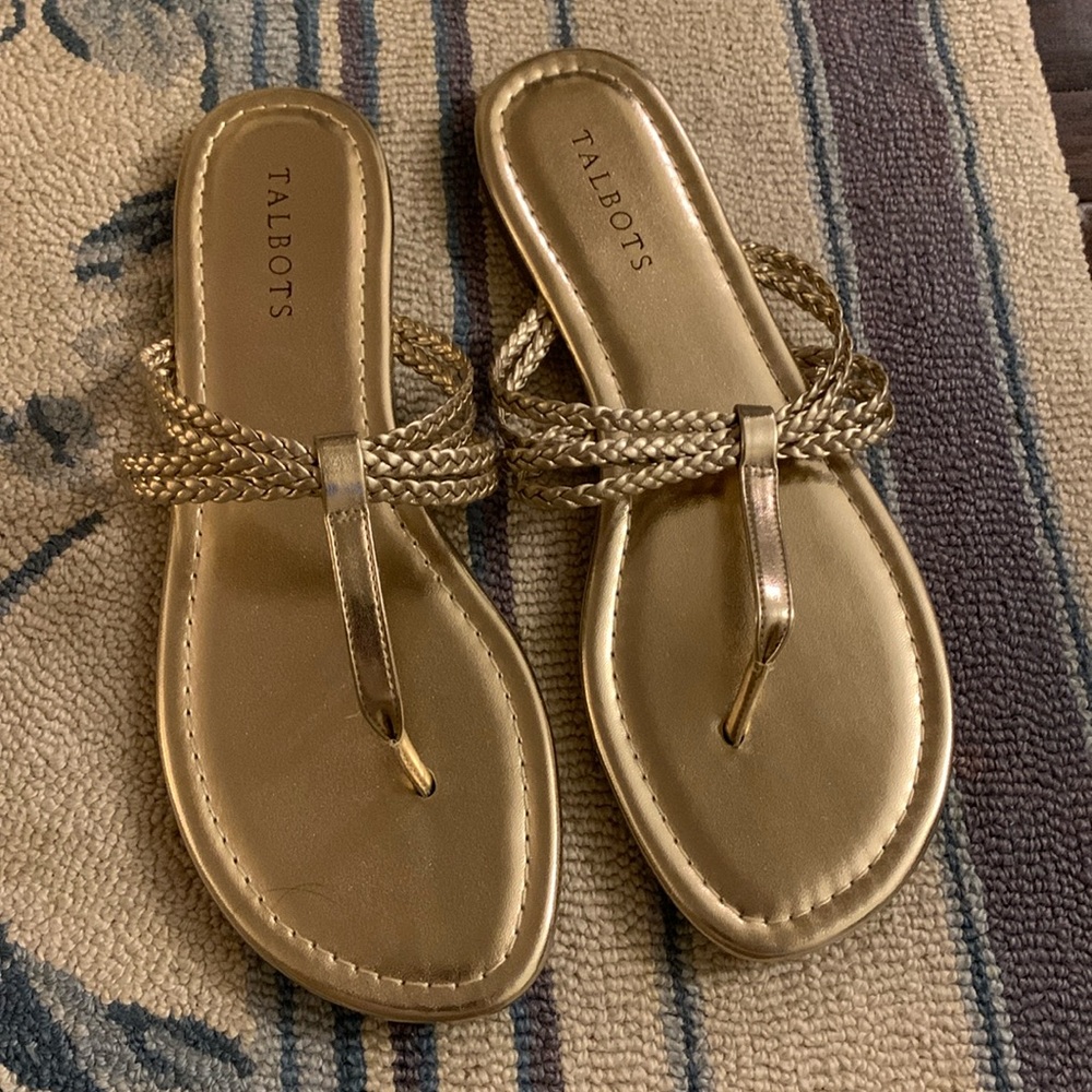 Talbots gold sandals size 9 medium